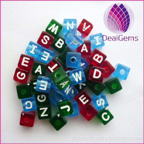 Wholesale 2014 new oblate acrylic alphabet beads for bracelets